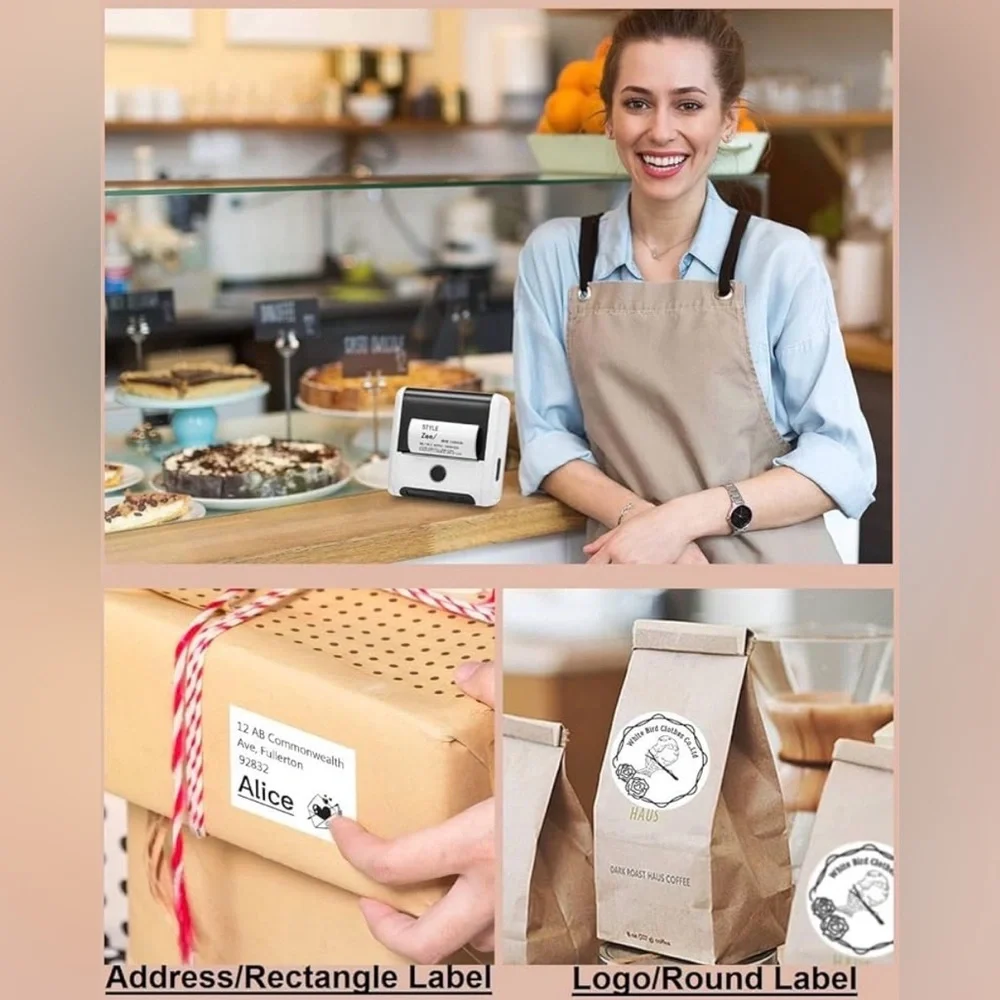 Phomemo M200 Thermal Printer Bluetooth POS Receipt Label Maker for Android & iOS
